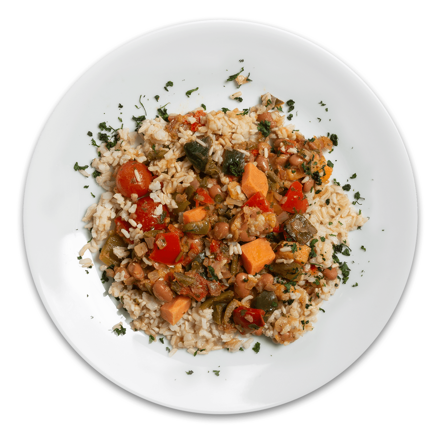 Latin Style Beans, Tex Mex Veggies & Rice